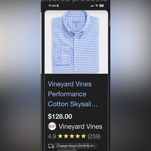 Vineyard Vines Blue Checkered Button-Down Shirt